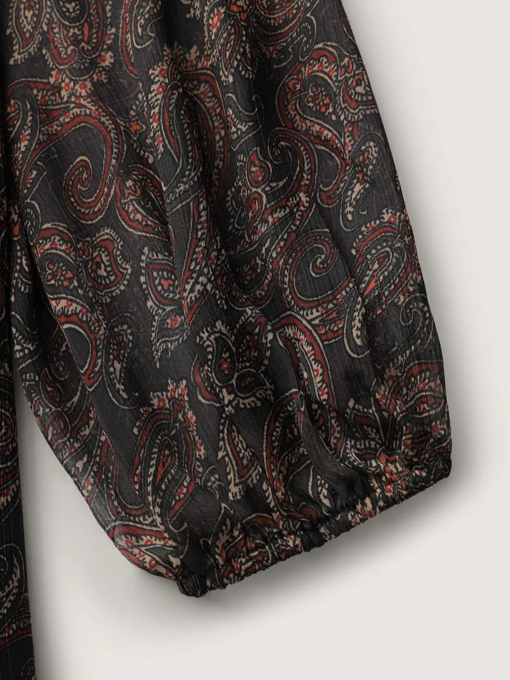 Paisley Print Sheer Flowy Mini Dress