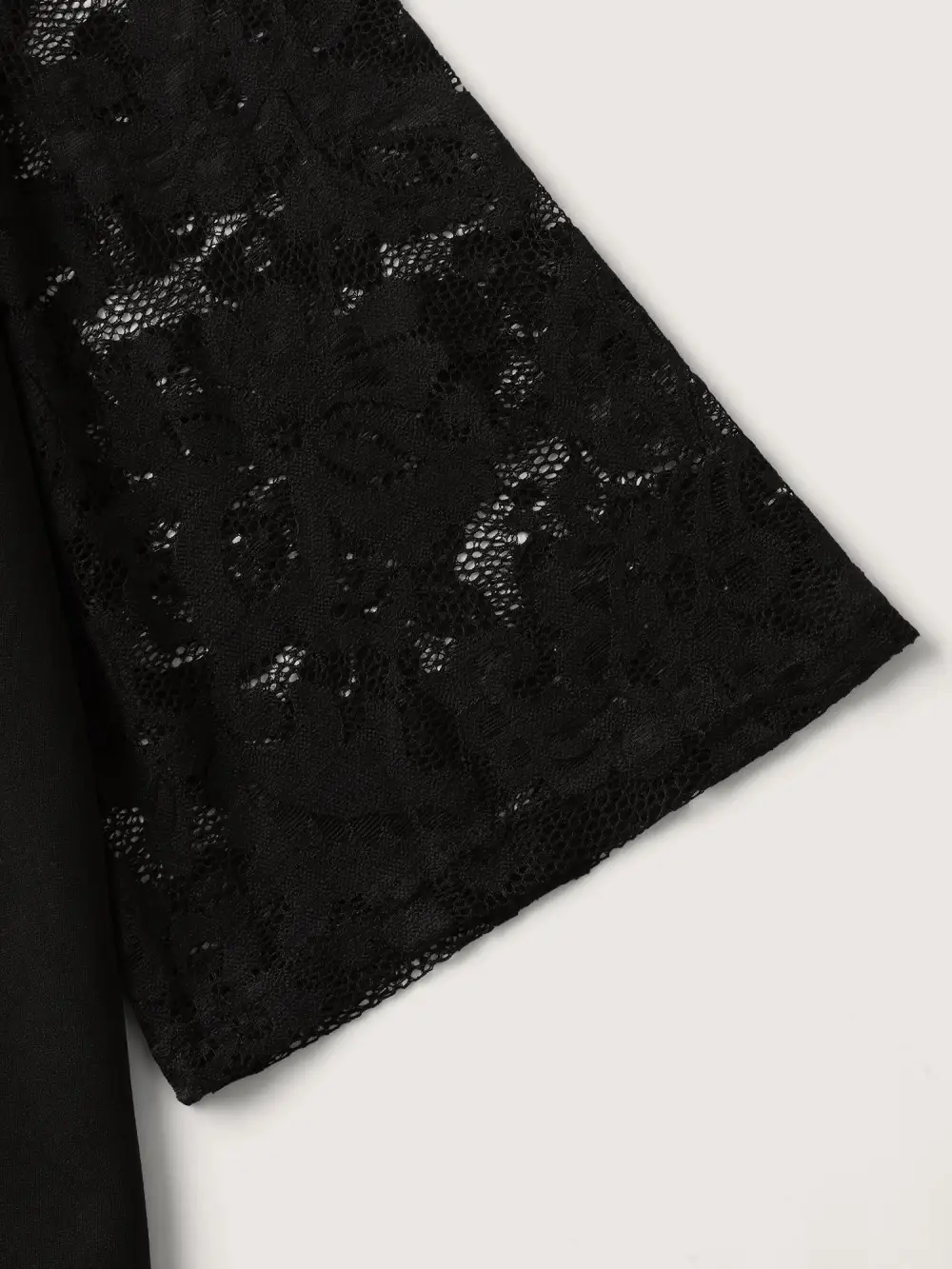 Sheer Lace Stretchy Arc Hem Jacket