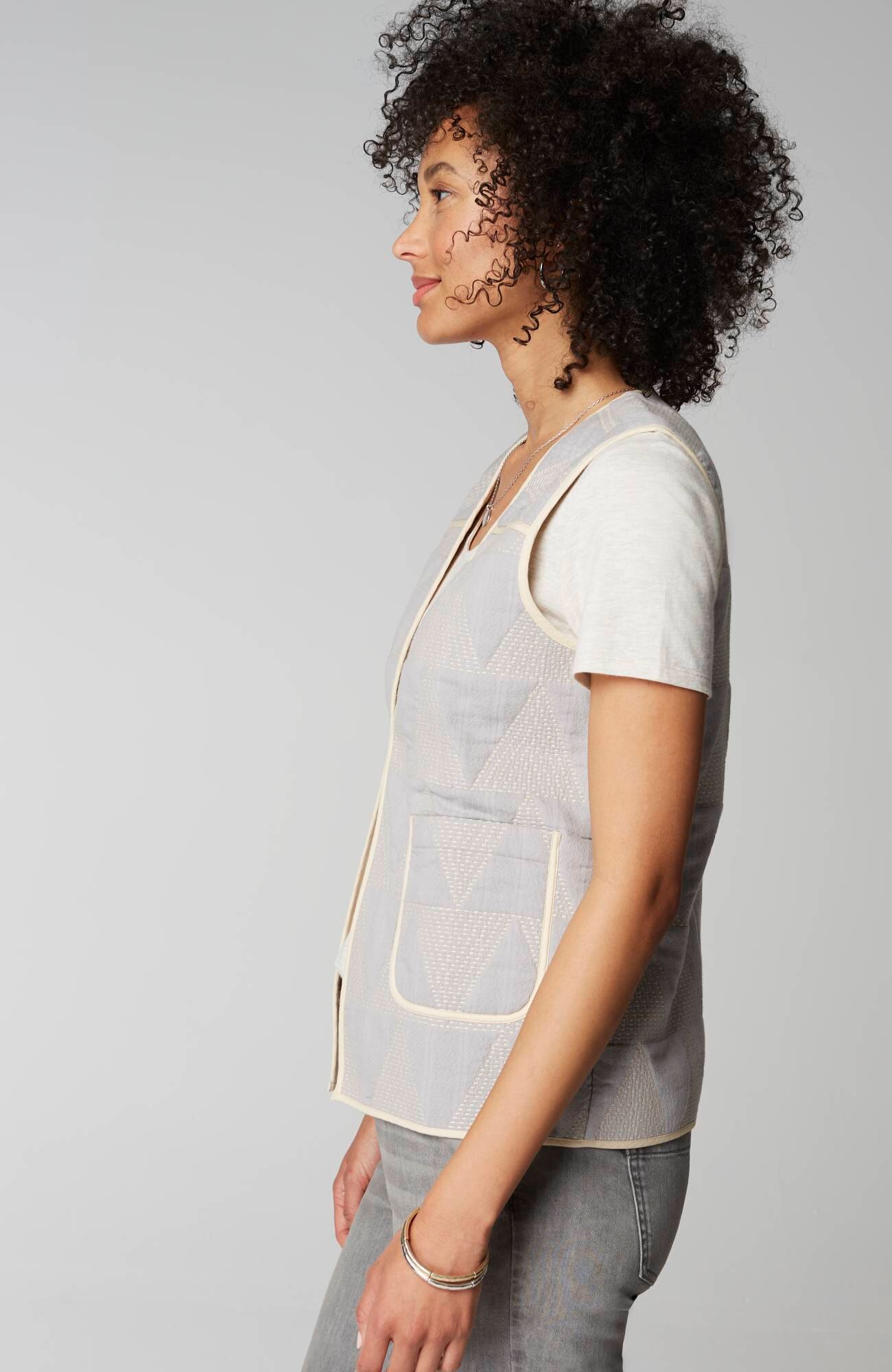 Pure Jill Cotton Dobby Vest