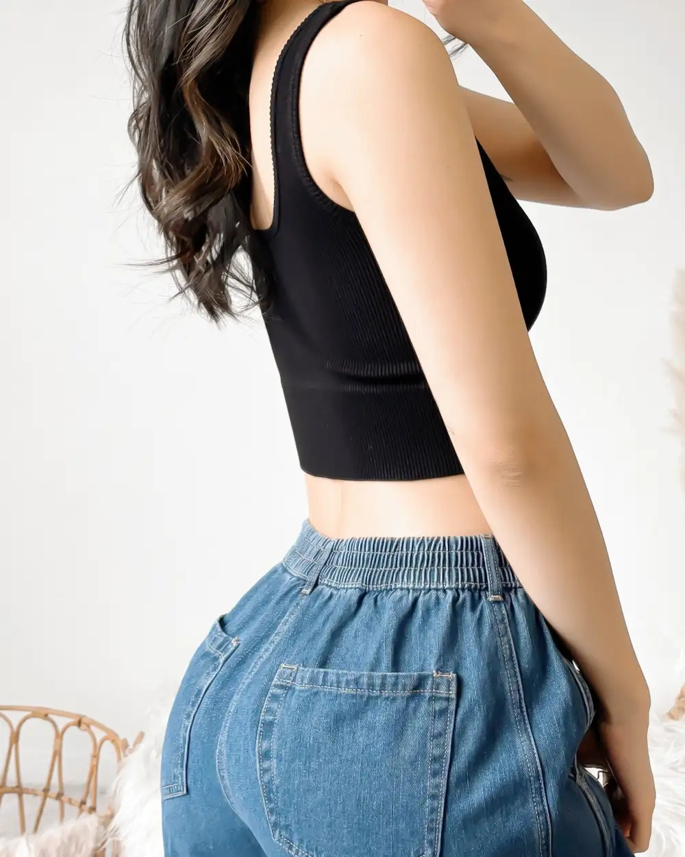 HARPER RIBBED TANK TOP (COPPER)