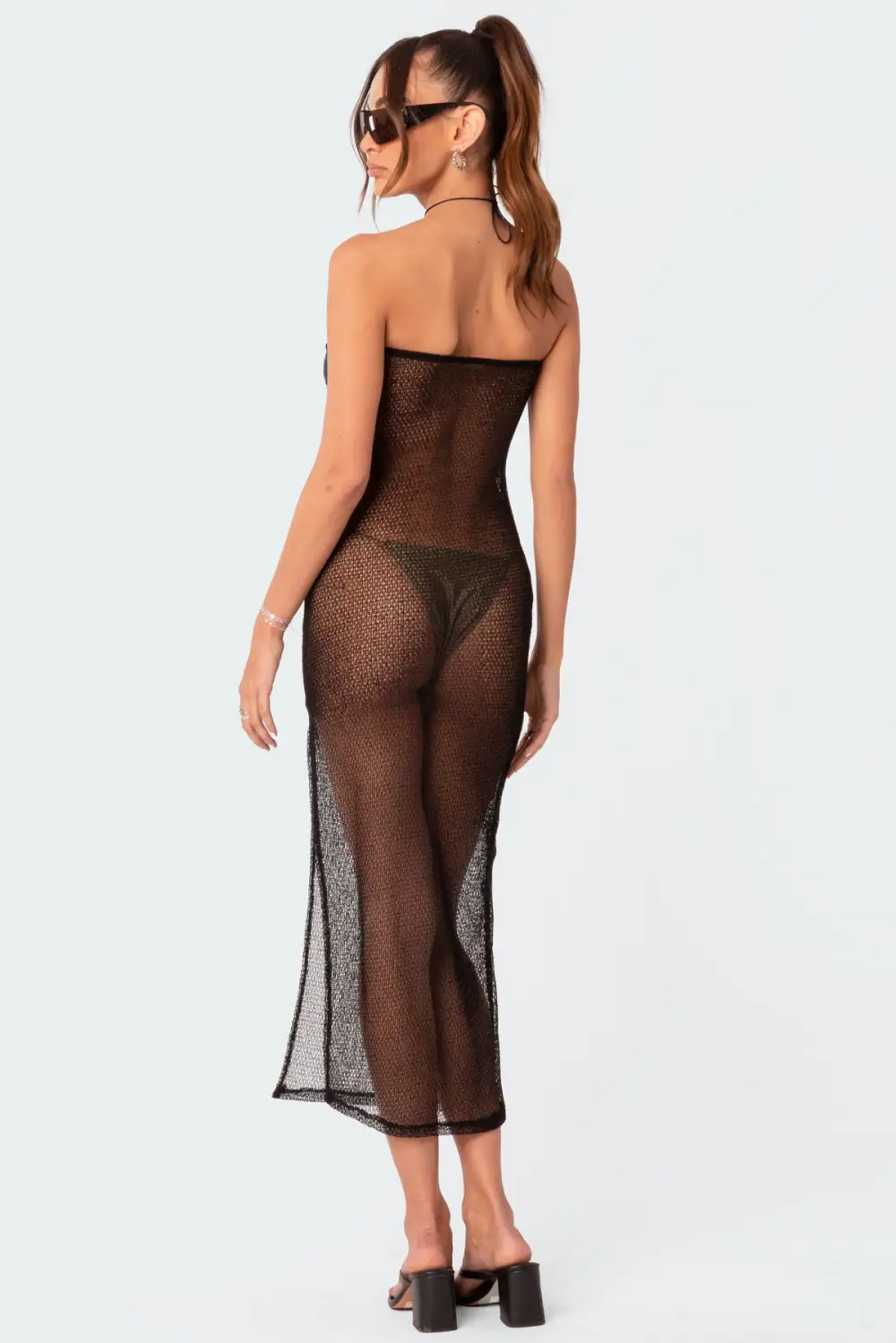 Beachside Sheer Knit Maxi Dress