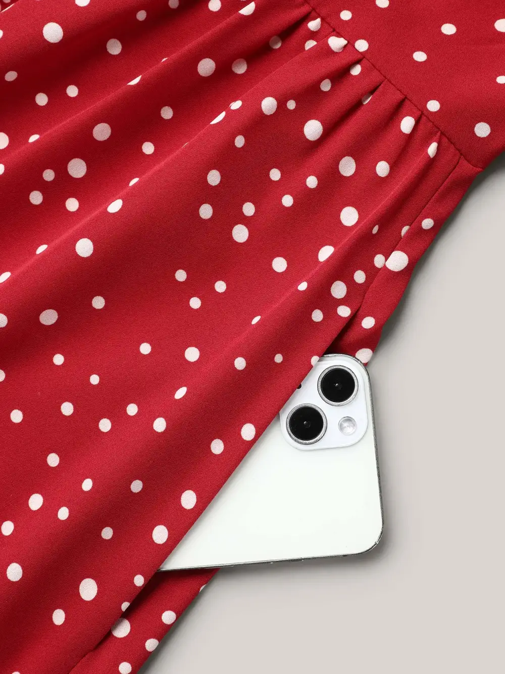 Polka Dots Print Cut-Out Flutter Sleeve Midi Dress