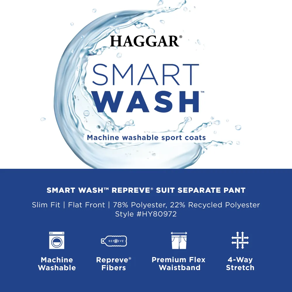 Haggar Smart Wash® Repreve® Slim Fit Flat Front Suit Pant