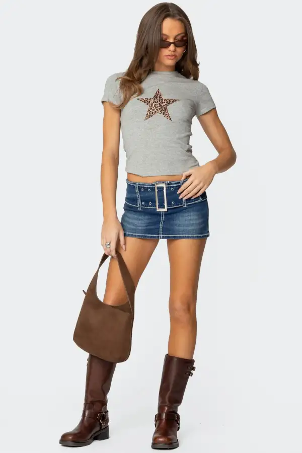 Narla Leopard Star T Shirt