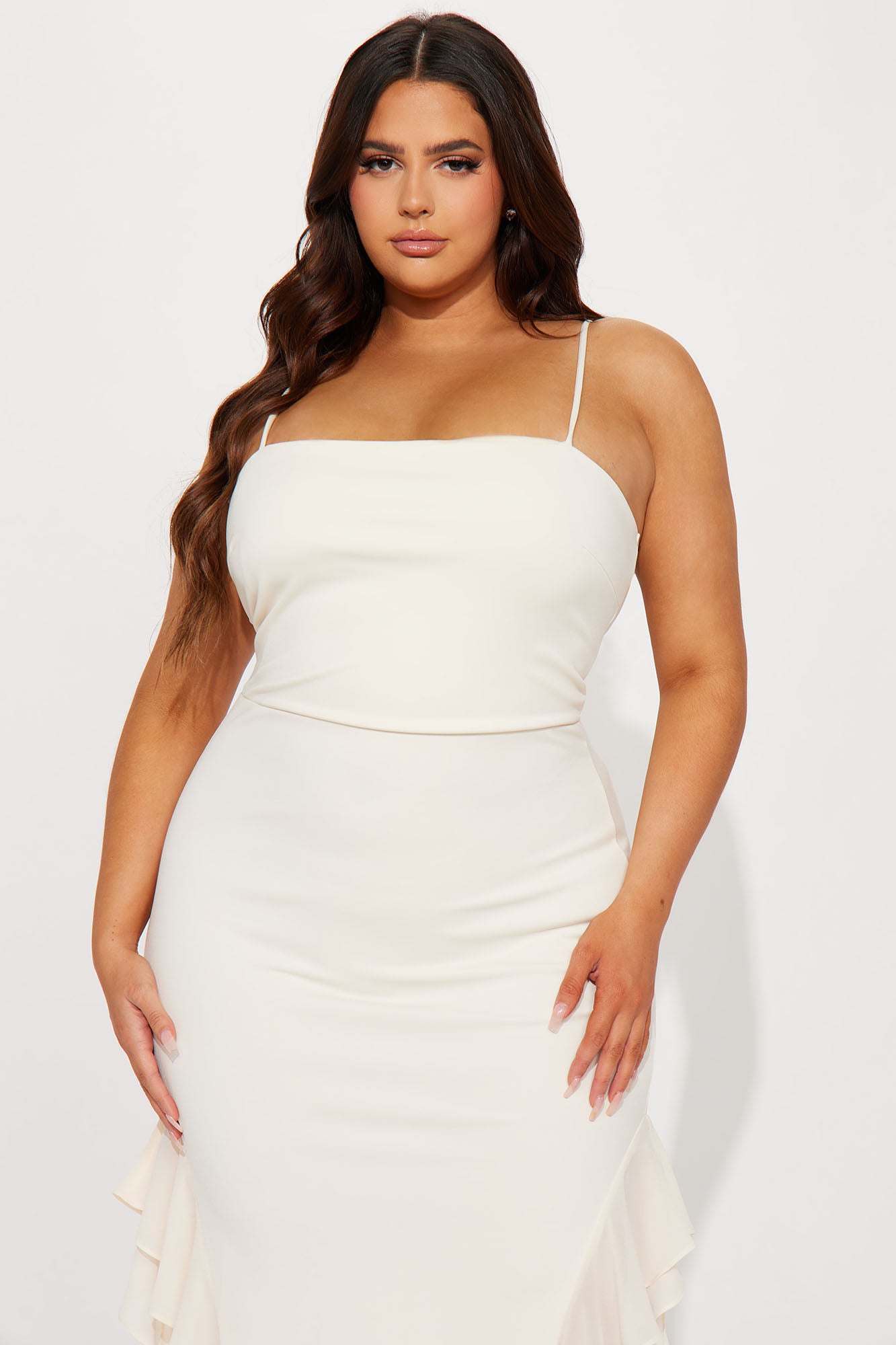 Bali Ruffle Maxi Dress - Cream
