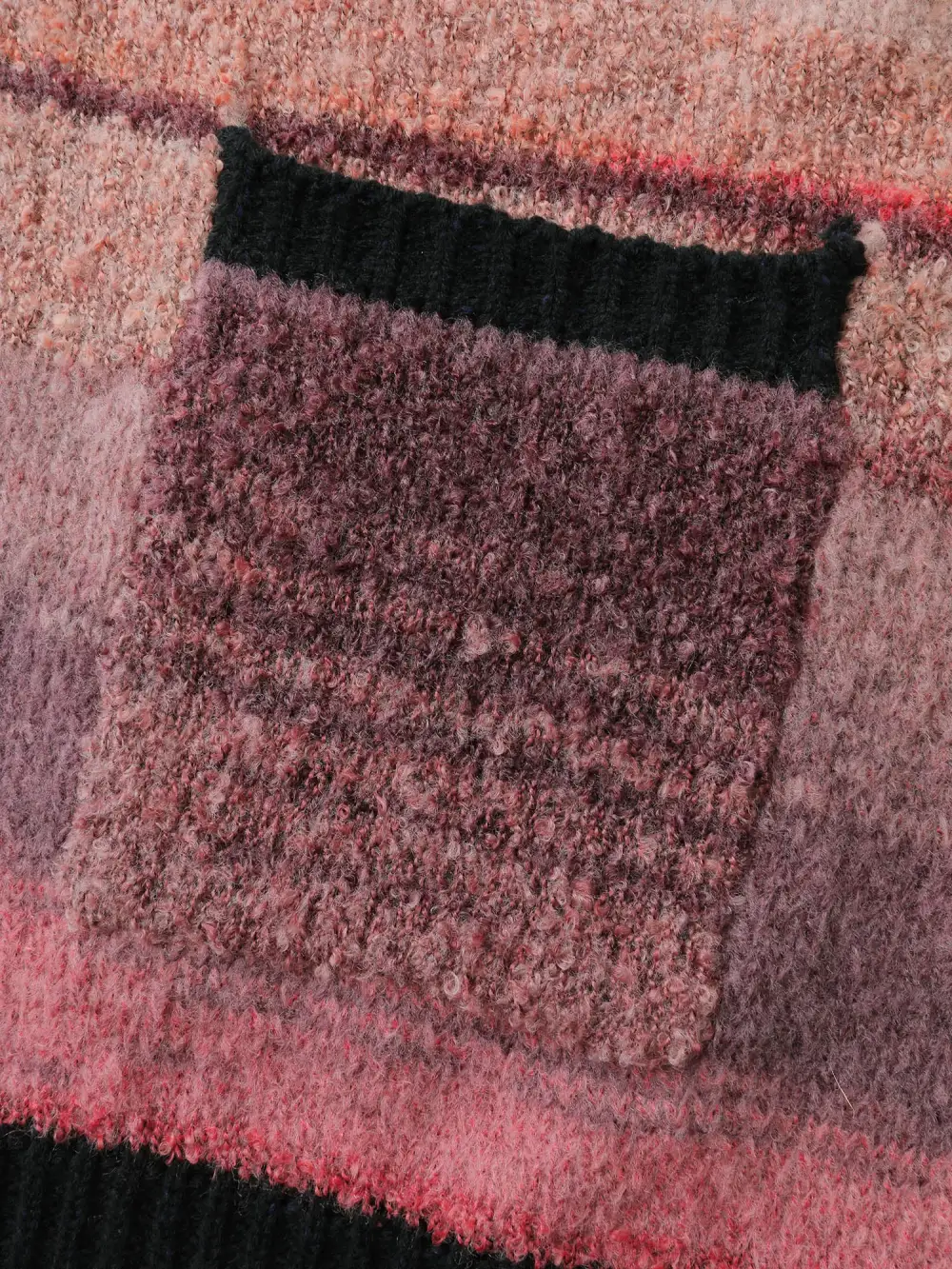 Heather Pockets Contrast Open-Front Cardigan