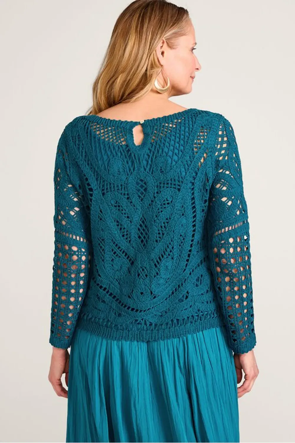 Liliana Cotton Lace Sweater