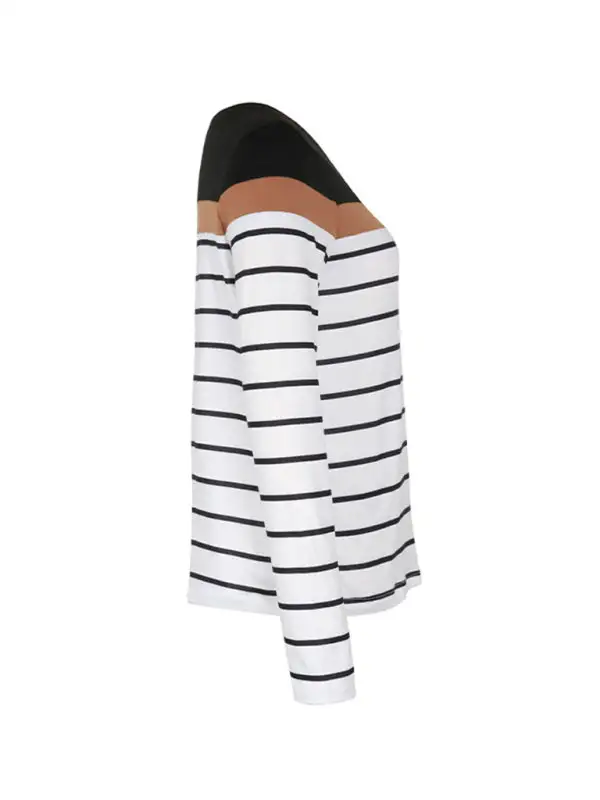 New Women's Striped Long Sleeve Sweater