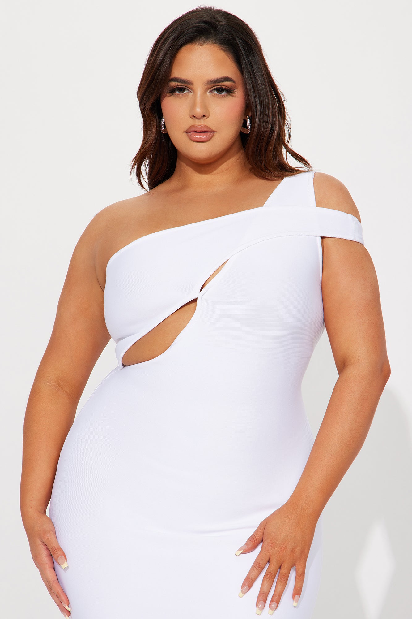 Josephine Bandage Midi Dress - White