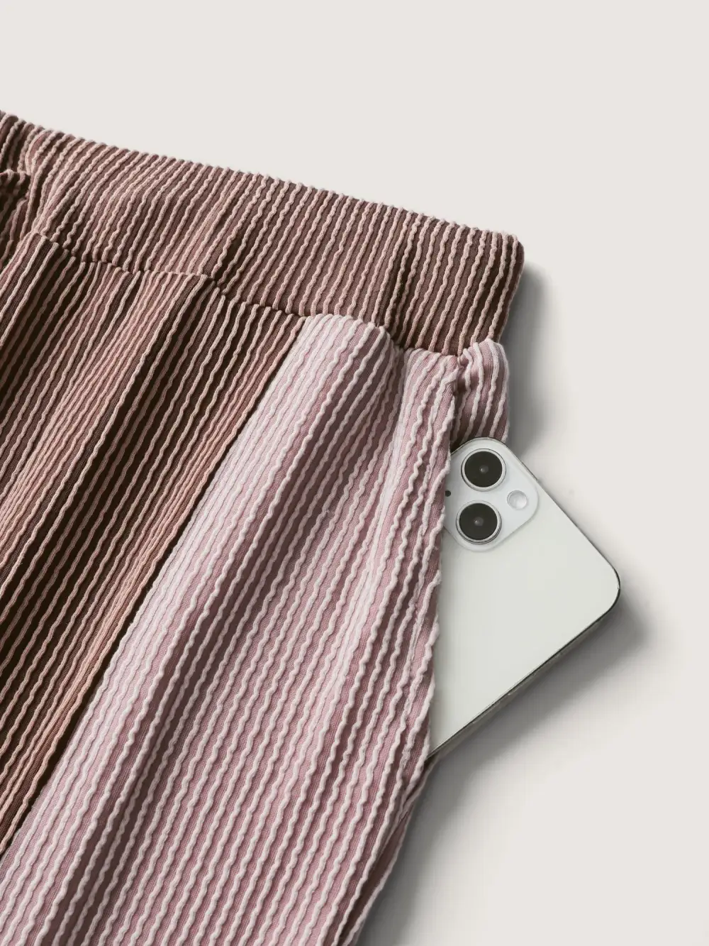 Colorblock Waist Drawstring Wide-Leg Pants