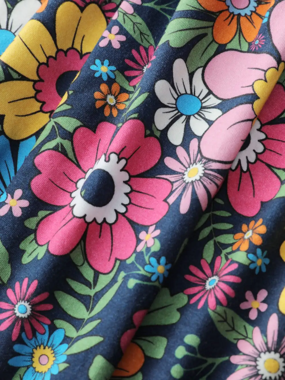 Colorful Floral Pockets Knit Loungewear Jumpsuit