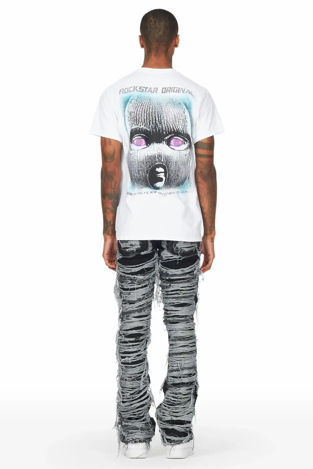 Conrad Black Stacked Flare Jean