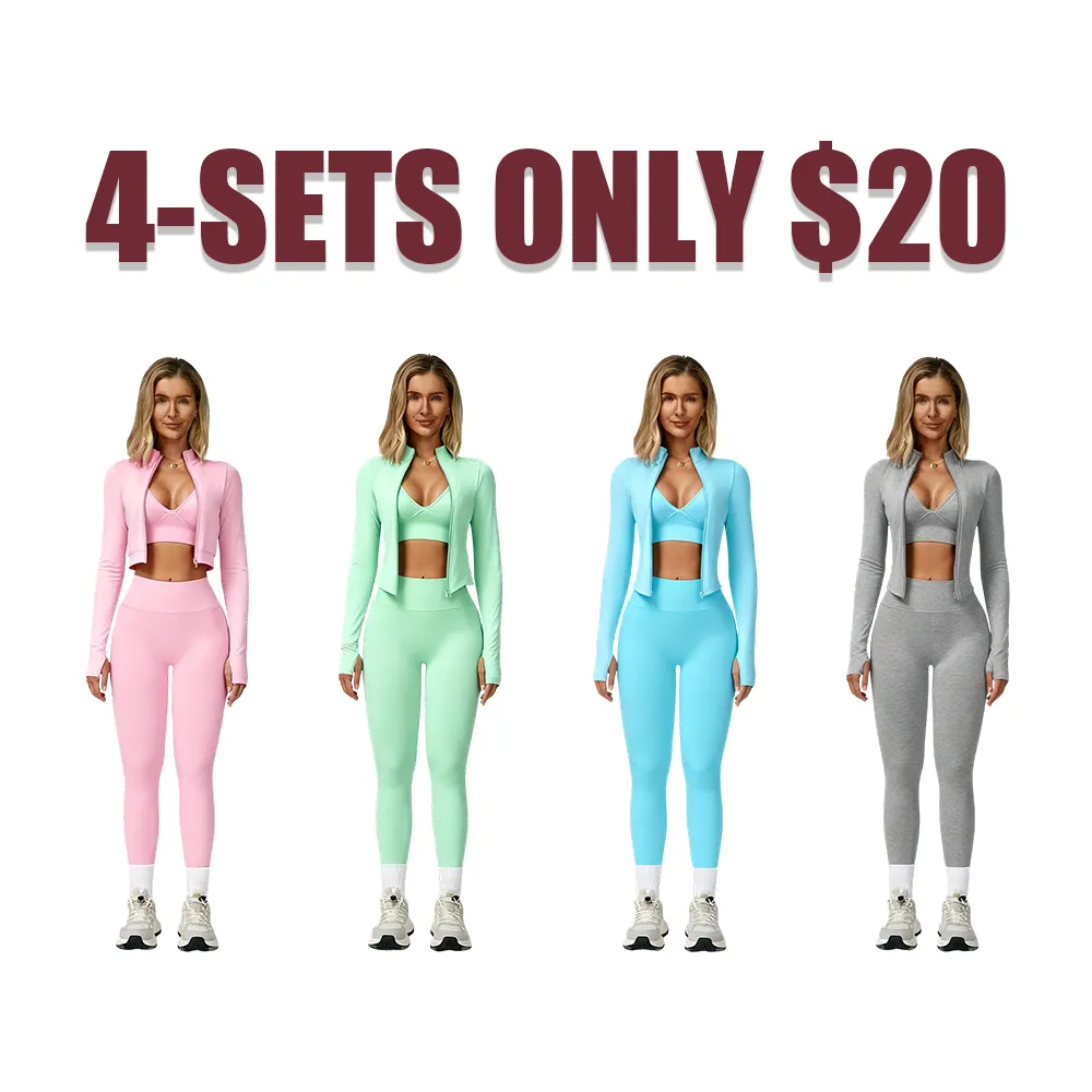 Women's Breathable 3-Piece Gym Tracksuit
