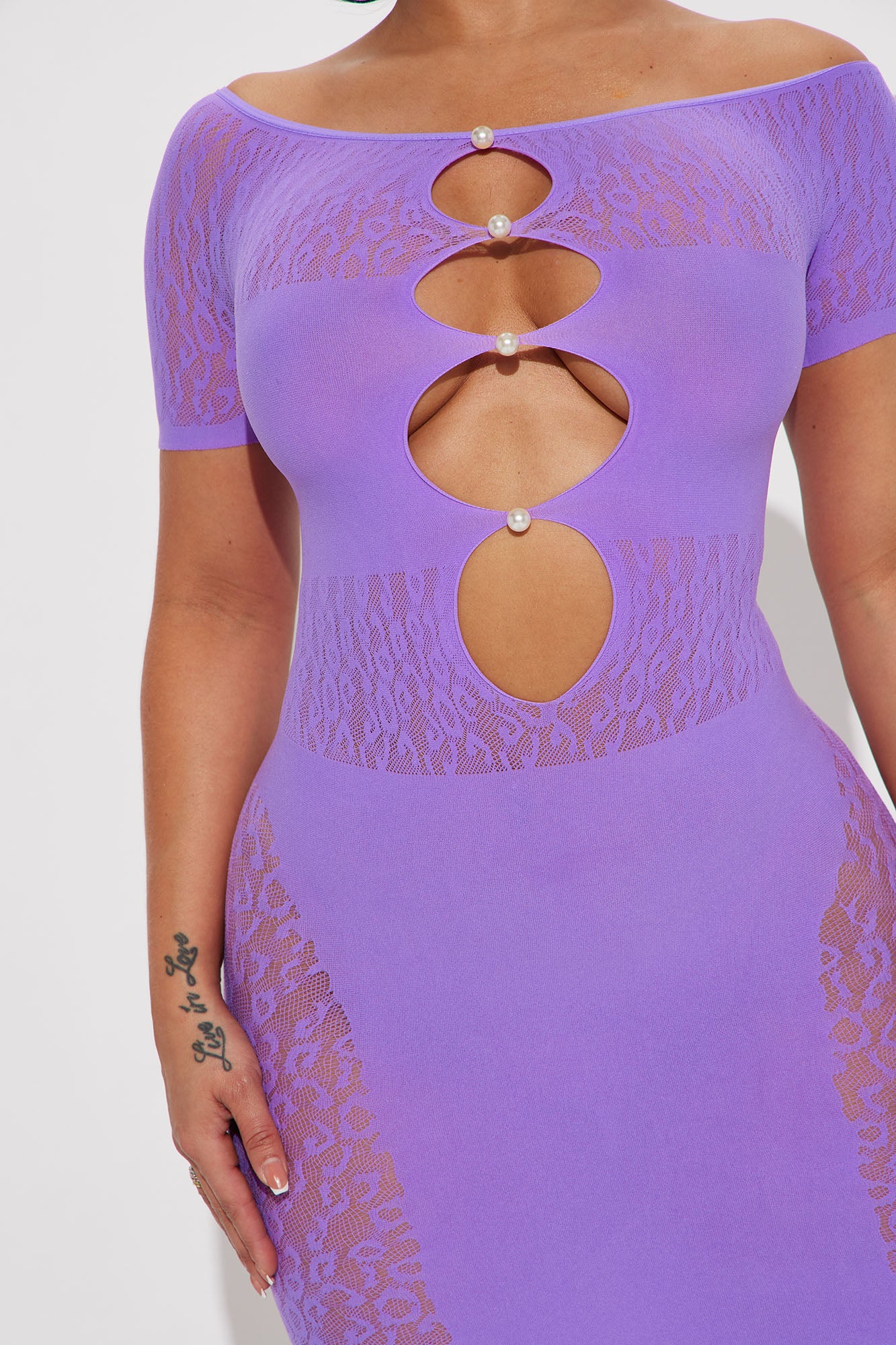 Sexy Seamless Mini Dress - Purple