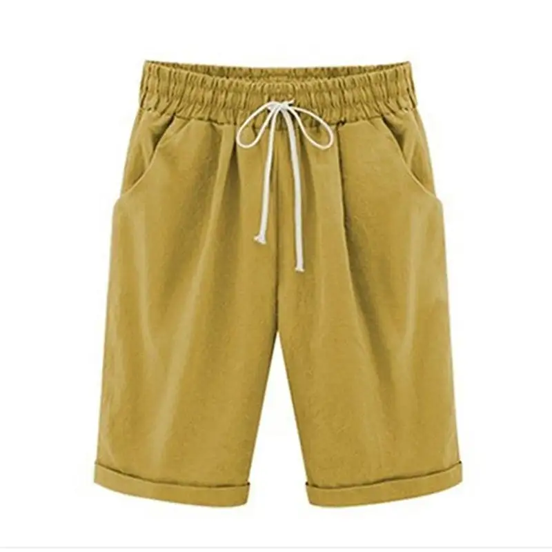 WOMEN'S FASHION ELASTIC WAISTBAND PLUS SIZE LOOSE SHORTS