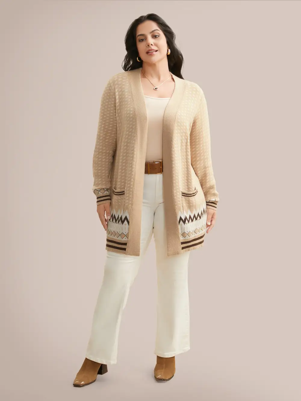 Supersoft Essentials Bandana Geometric Pocket Cardigan