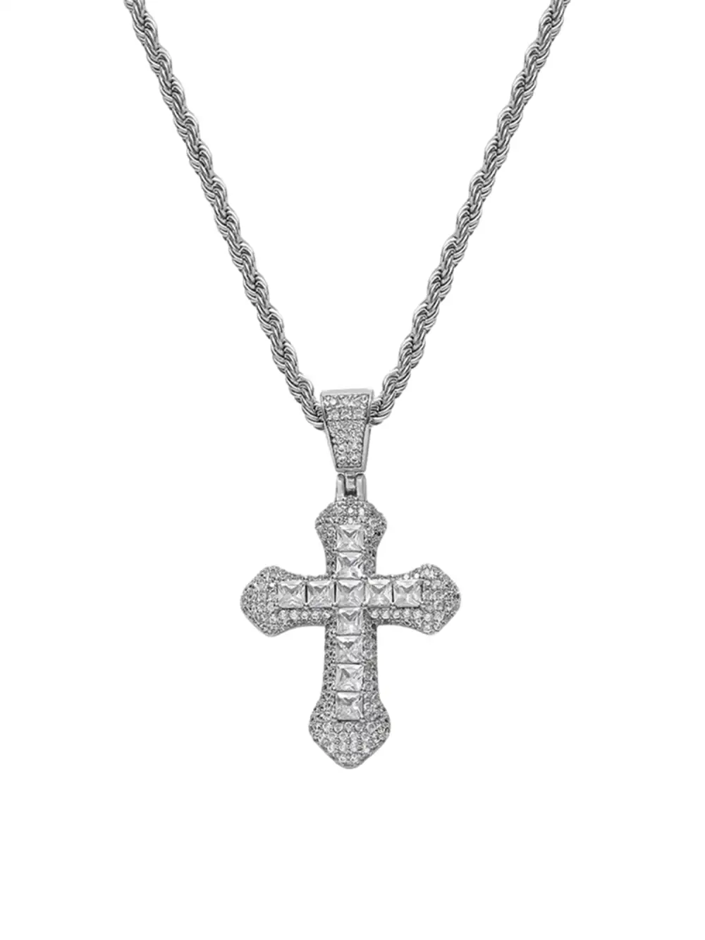 Corss Full Diamond Necklace-1514