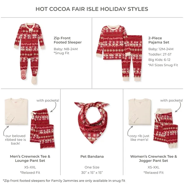 Guide My Sleigh Matching Organic Cotton Pajamas