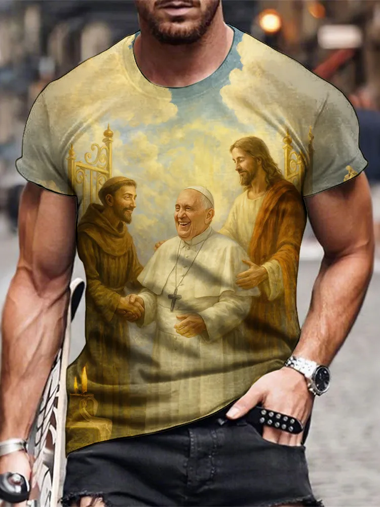 Men's Rest In Peace 1936-2025 Print Short Sleeve Round Neck Cotton T-Shirt