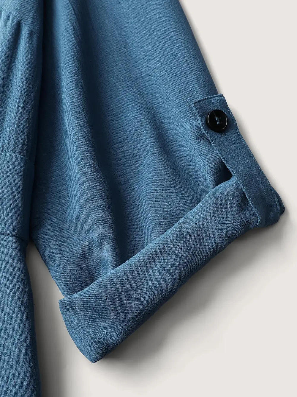 Button Detail Waist-Defining Midi Dress