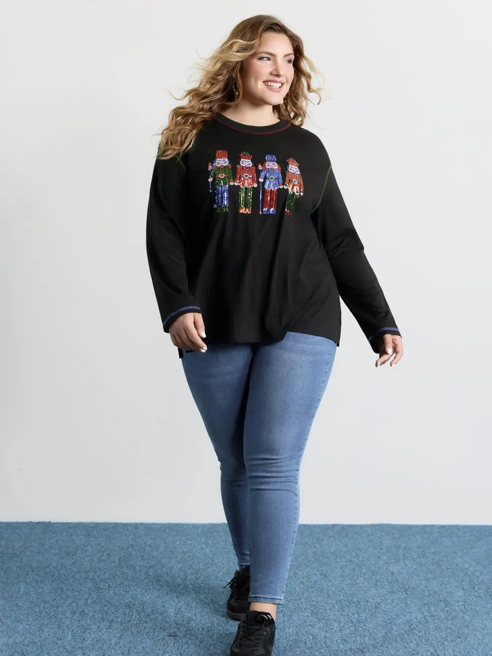 Holiday Nutcracker Supersoft Embroidered T-Shirt