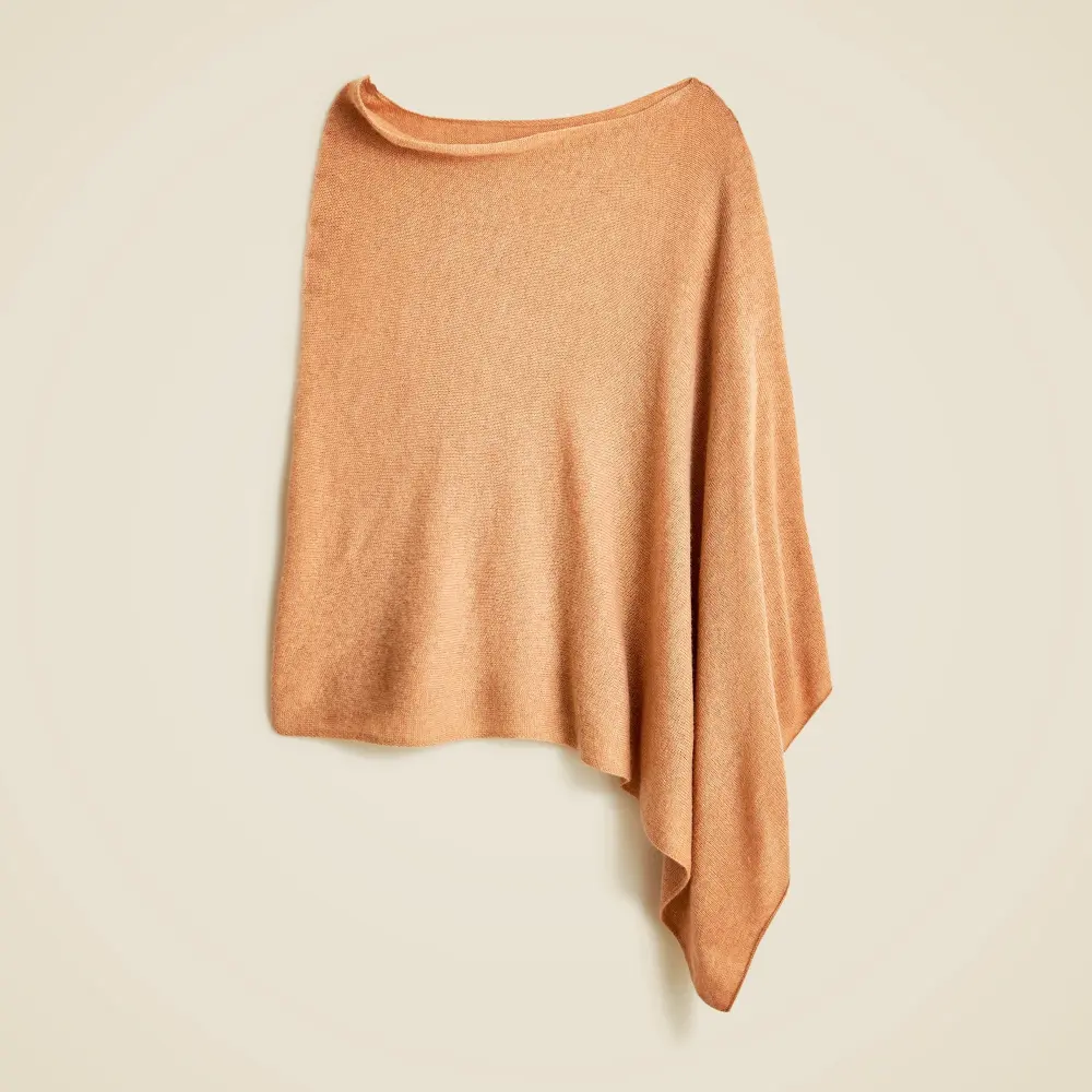 Cashmere-wool blend poncho