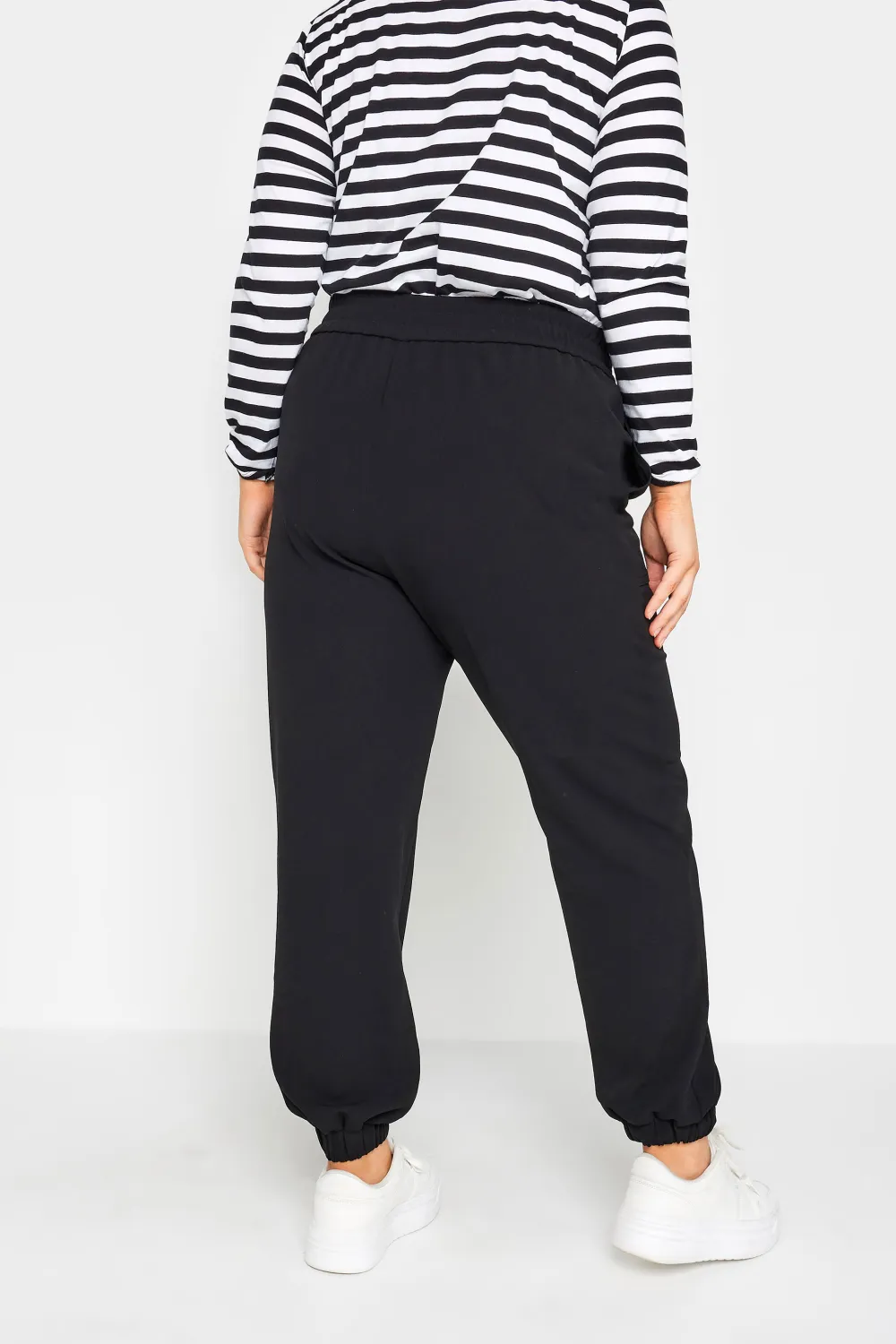 YOURS Curve Black Scuba Cuffed Cargo Joggers