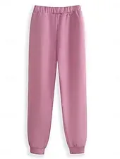 Women's Elegant Warm Fashion Two Piece Sets Tracksuit Pants Sets Long Sleeve Bishop Sleeve Crew Neck Graphic Animal Letter Print Outdoor Vacation Casual Black Pink Dark Pink Spring Regular Fit