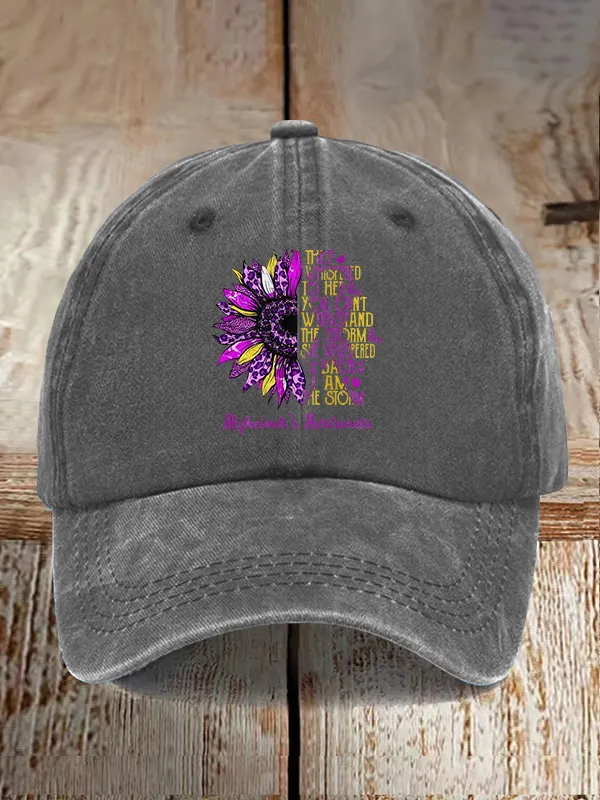 Sunflower I Am The Storm Alzheimer'S Awareness Baseball Caps