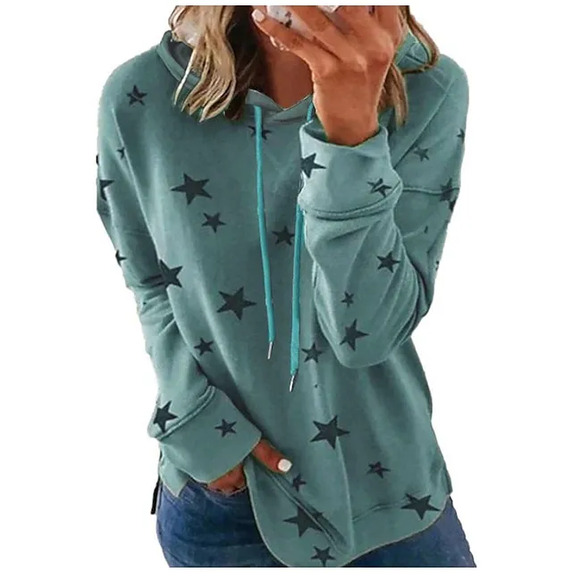Women's Print Stars Daily Winter Spring &  Fall Fall & Winter