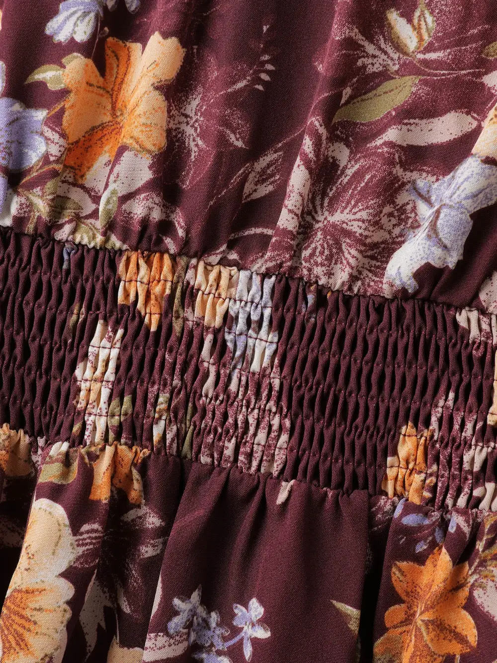 Floral Lace Print Pockets Maxi Dress