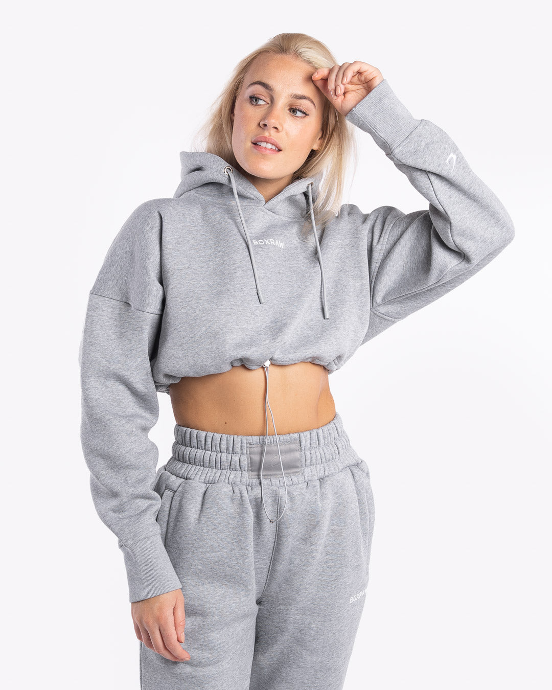Johnson Cropped Hoodie - Grey