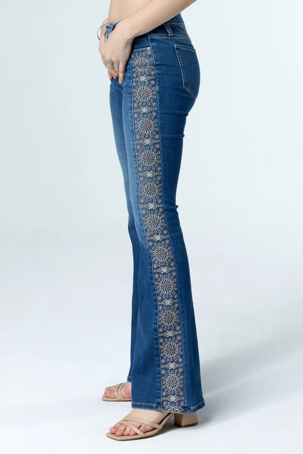 Towering Floral Flare Jeans