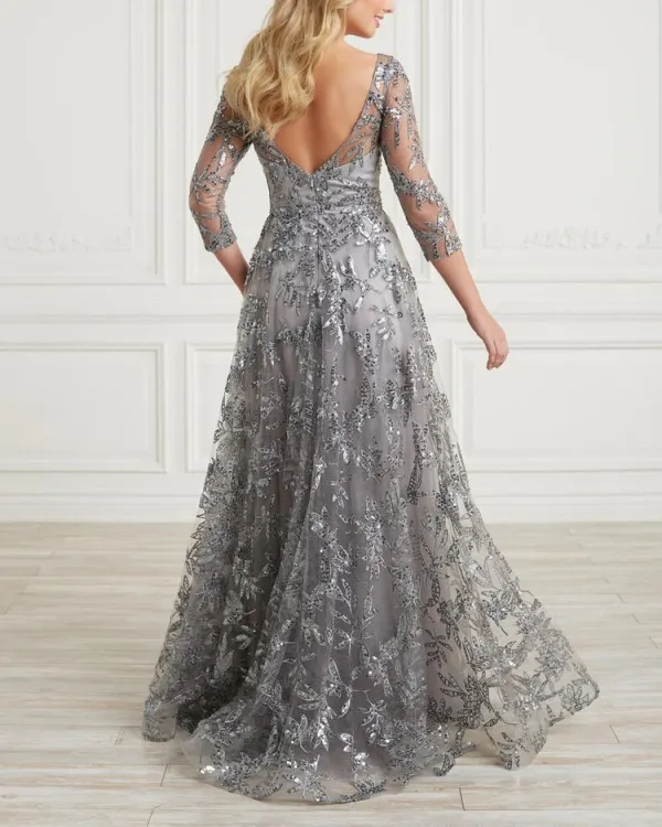 Elegant Fashion Mesh Rhinestone Dress