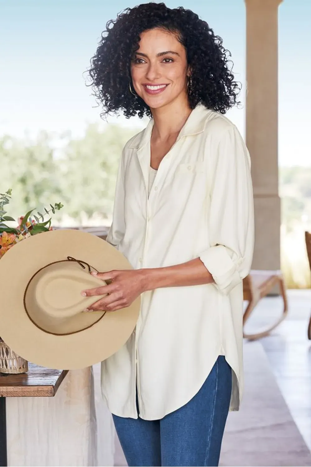 Iconic Long Sleeve Twill Big Shirt