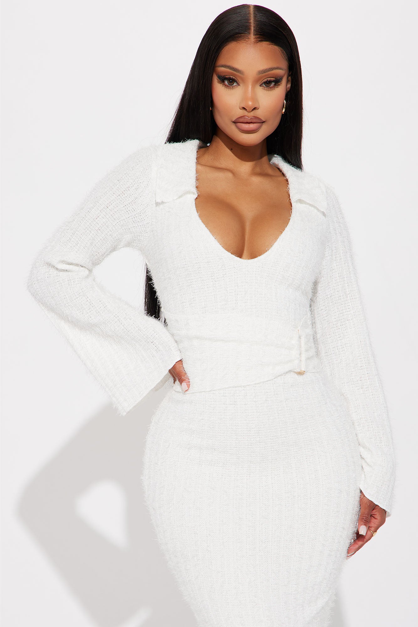 Jordyn Sweater Maxi Dress - Ivory