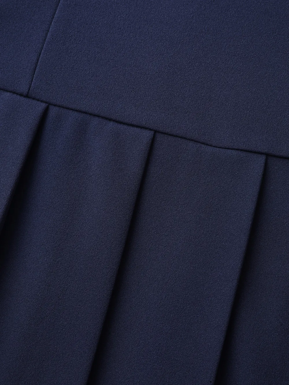 Layered Waist-Defining Pleated Knee-Length Dress