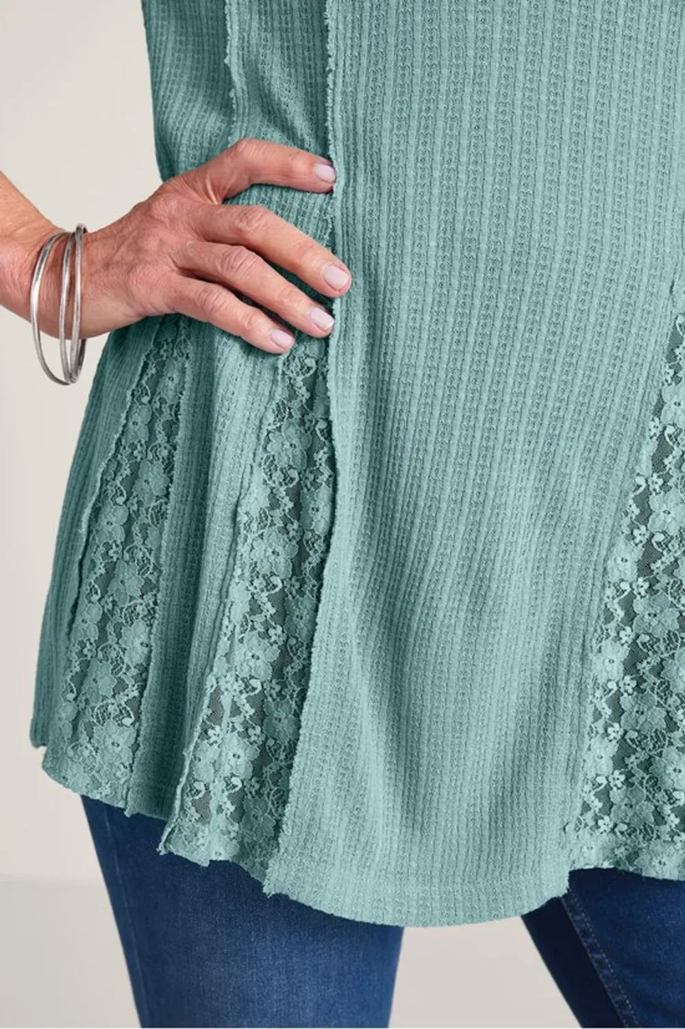 So Smitten Long Sleeve Pointelle Top