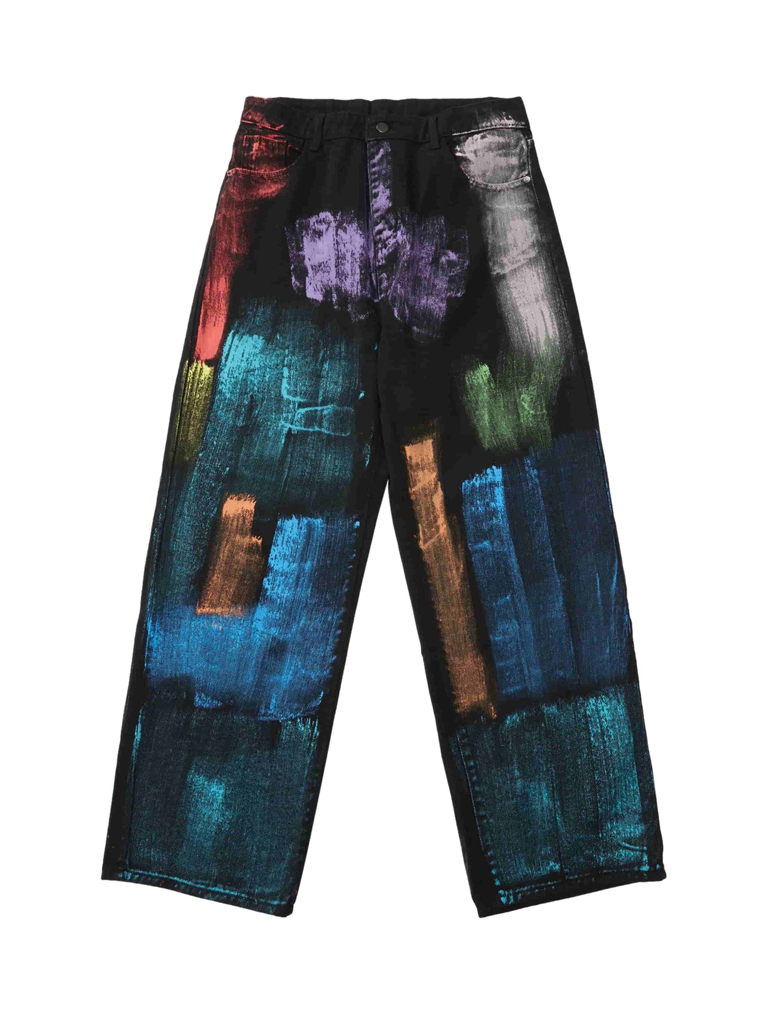 Watercolor Print Jeans - 1582