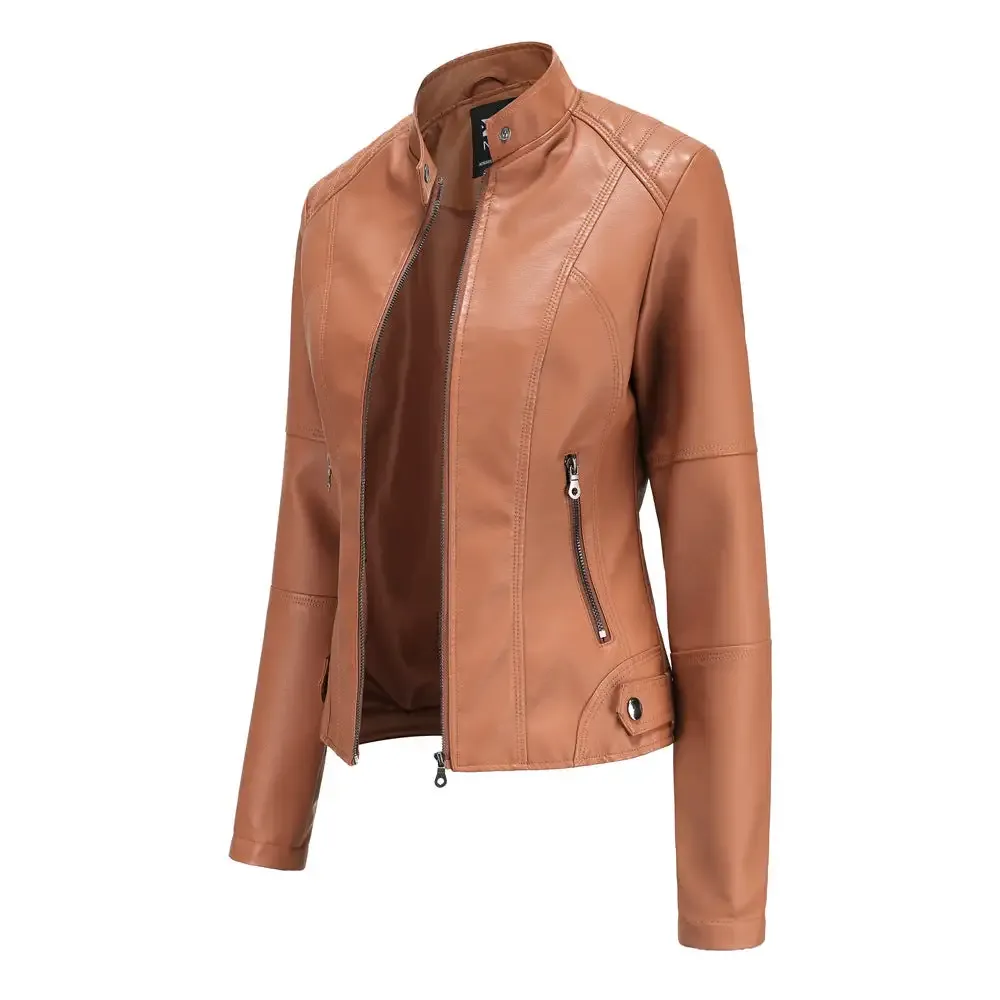Women's Biker Leather Jacket