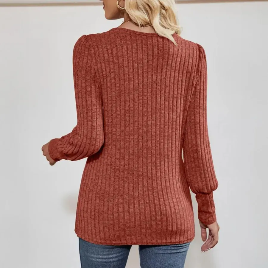 Maud Casual Chic Top with Square Collar