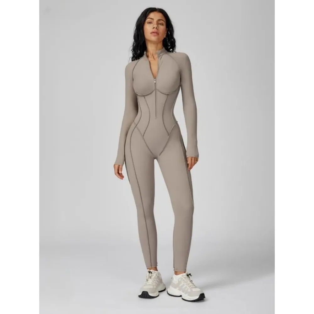 Women's Zippered High-Neck Shaping Bodysuit
