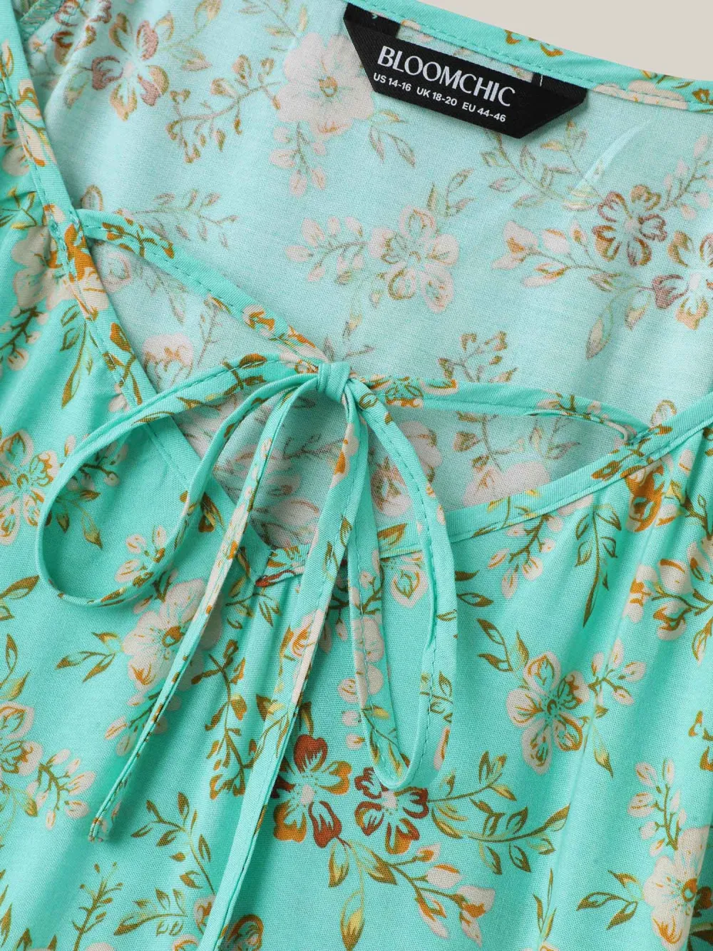 Boho Print Neck Ties Relaxed Fit Shirt