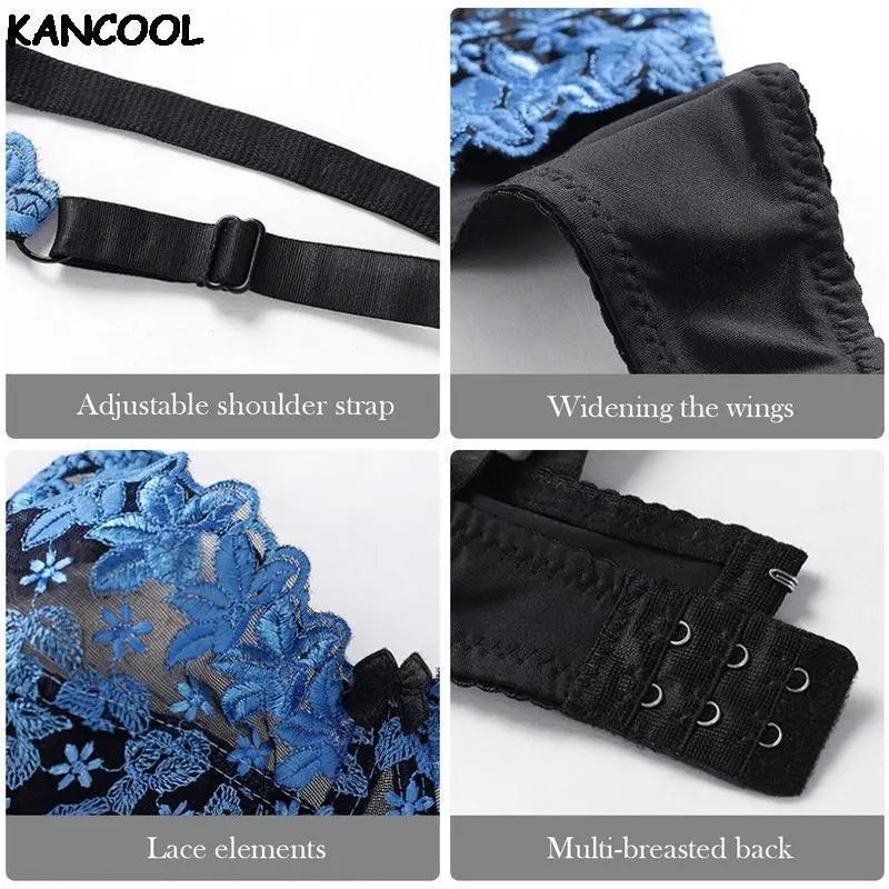 Plus Size Bra Women Underwear Wire Free Comfort Soft Thin Breathable