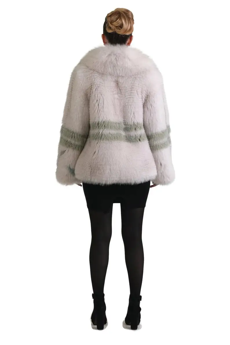 Multicolored Fox Fur coat