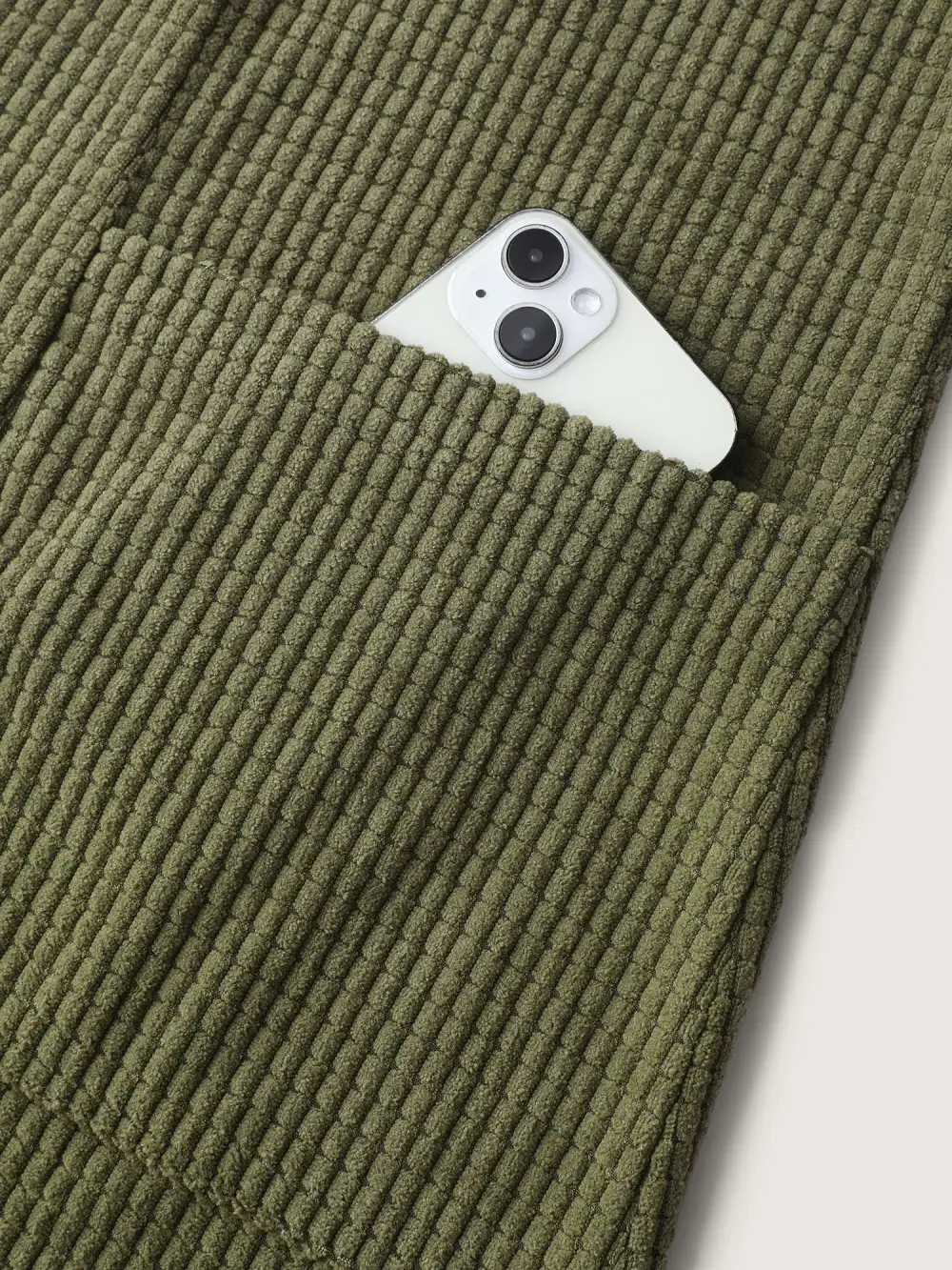 Textured Adjustable Overall Pockets Knee-Length Dress