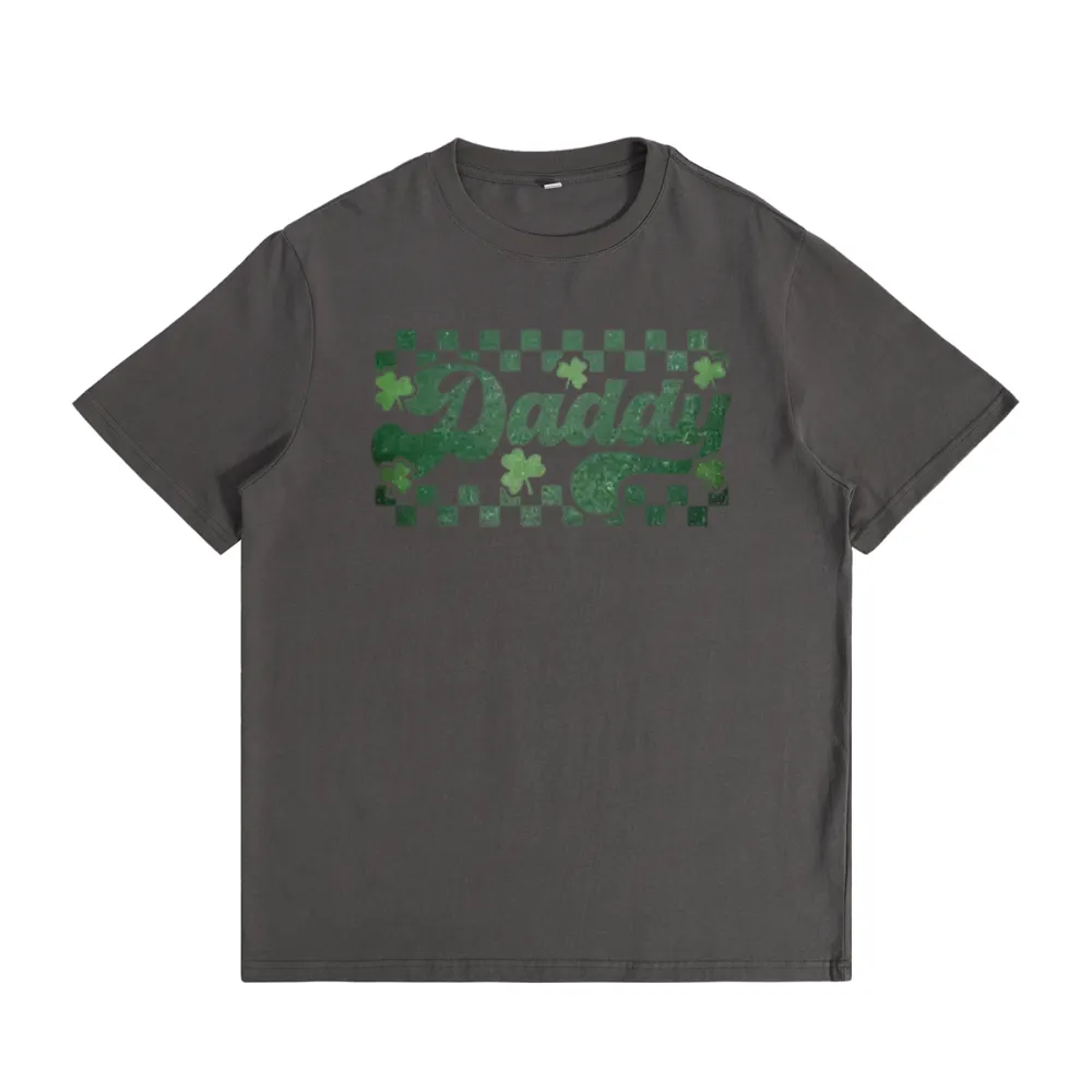 Retro Checkered St Patrick's Day Mama Daddy T-Shirt