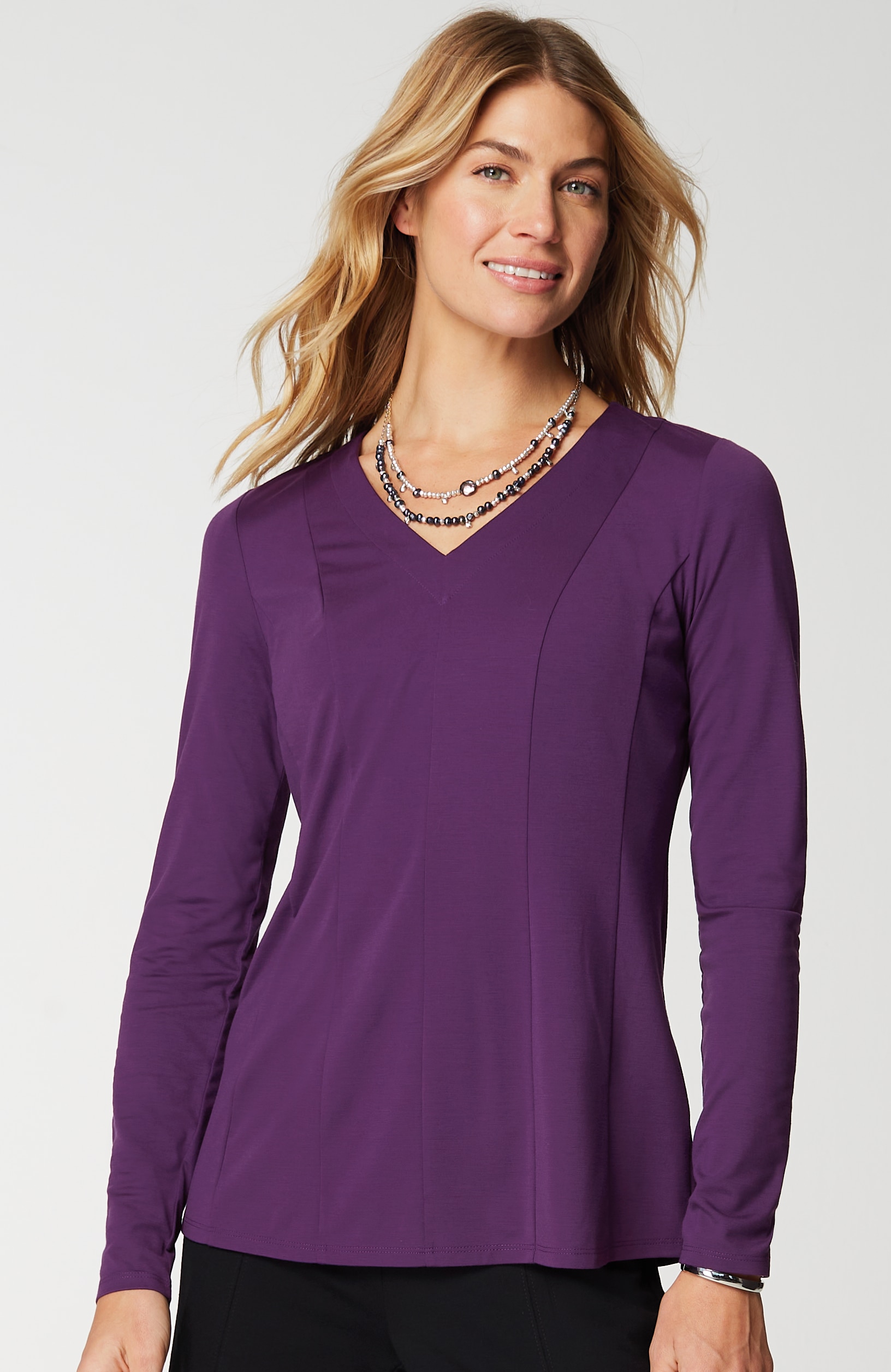 Ponte V-Neck Top
