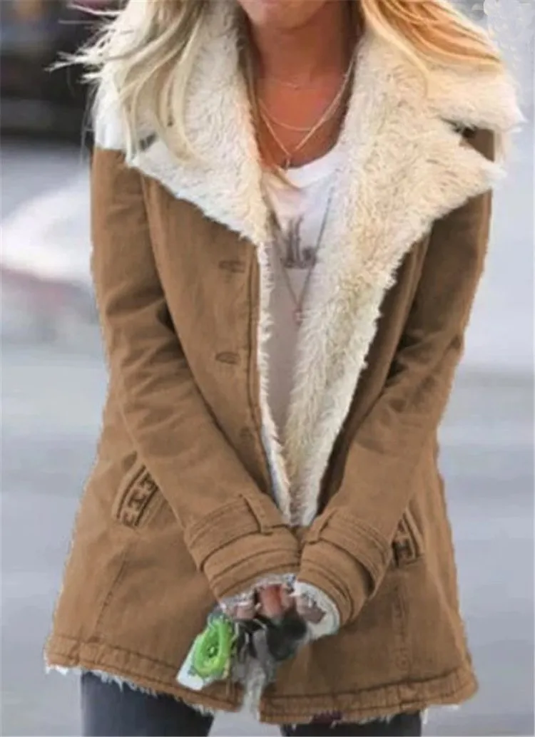 [CLEARANCE SALE]Fashion  thick warm cotton padded jacket coat