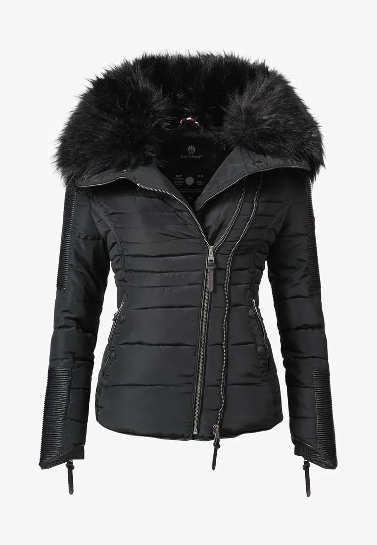 Women's short parka  coat white